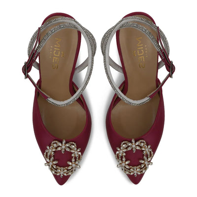 Escarpins fuchsia à brides