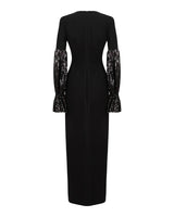 Robe longue Manches sequins