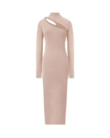 Robe en maille nude ajustée