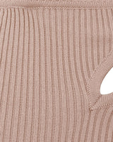 Robe en maille nude ajustée