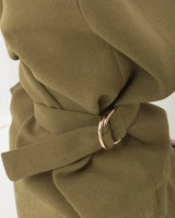 PANTALON KAKI À SANGLES